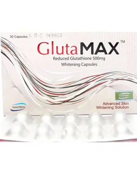 Gluta Max Whitening Capsules 500mg, 30 Ct - Maxitech